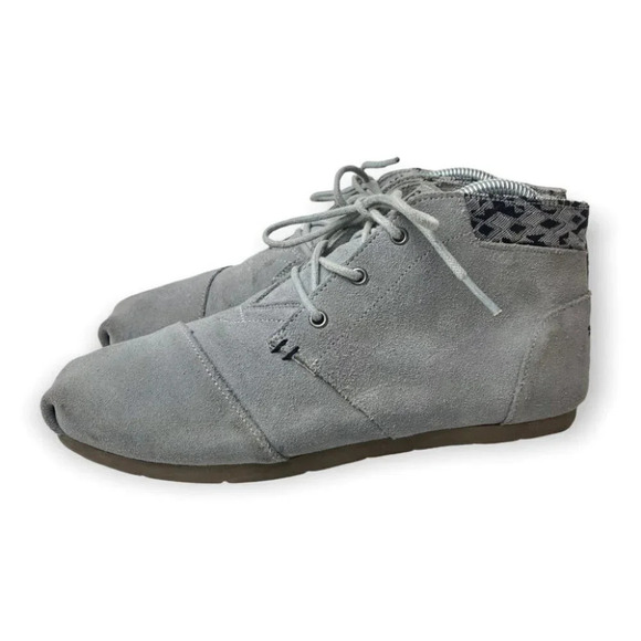 Bobs  by Sketchers Grey Suede Lace Up Ankle Bootie - Picture 3 of 10